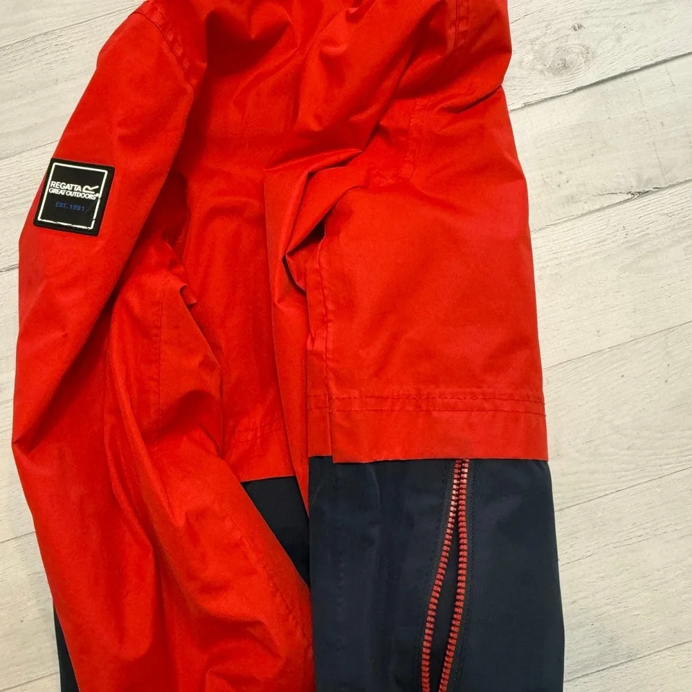 Regatta Great Outdoors kids red navy rain waterproof jacket 11/12‎